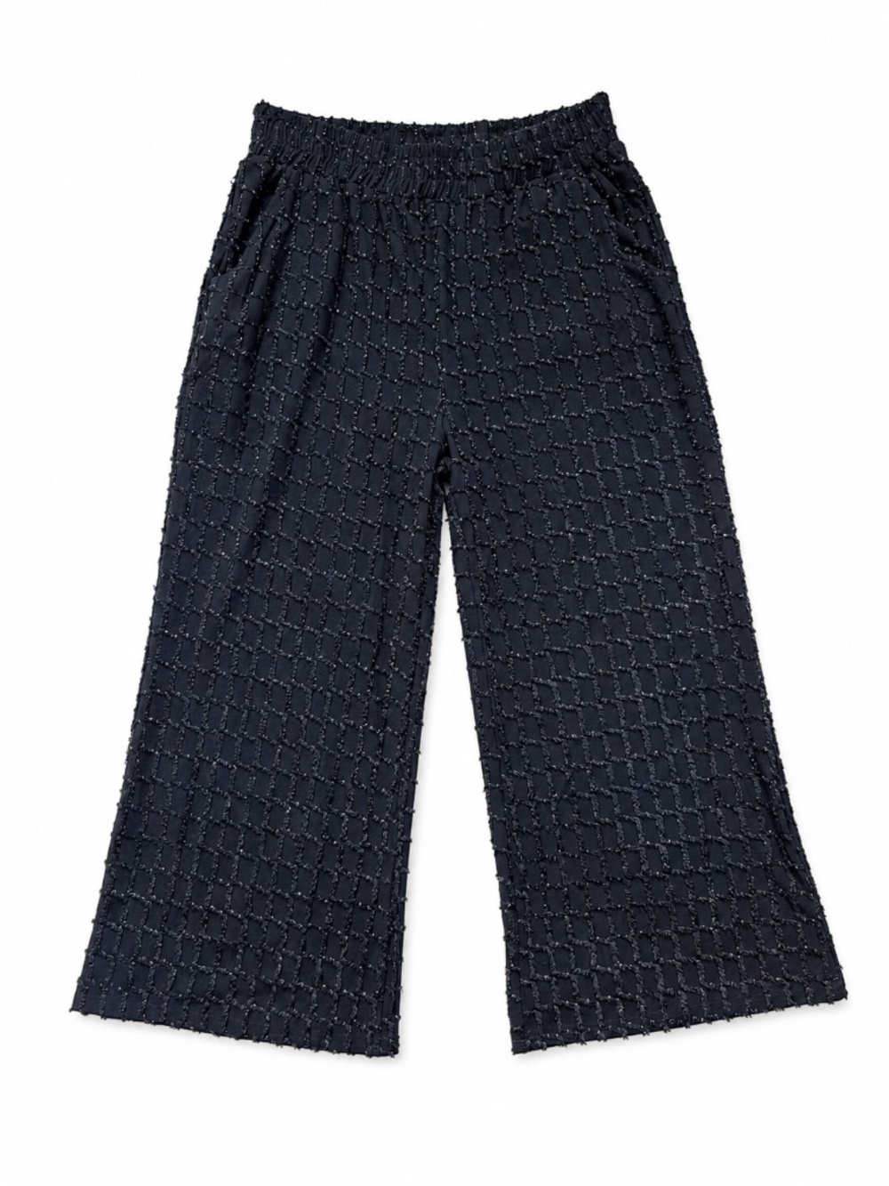 NWT See And Be Seen Wide Leg Pants Women’s Large Black Pull On